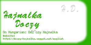 hajnalka doczy business card